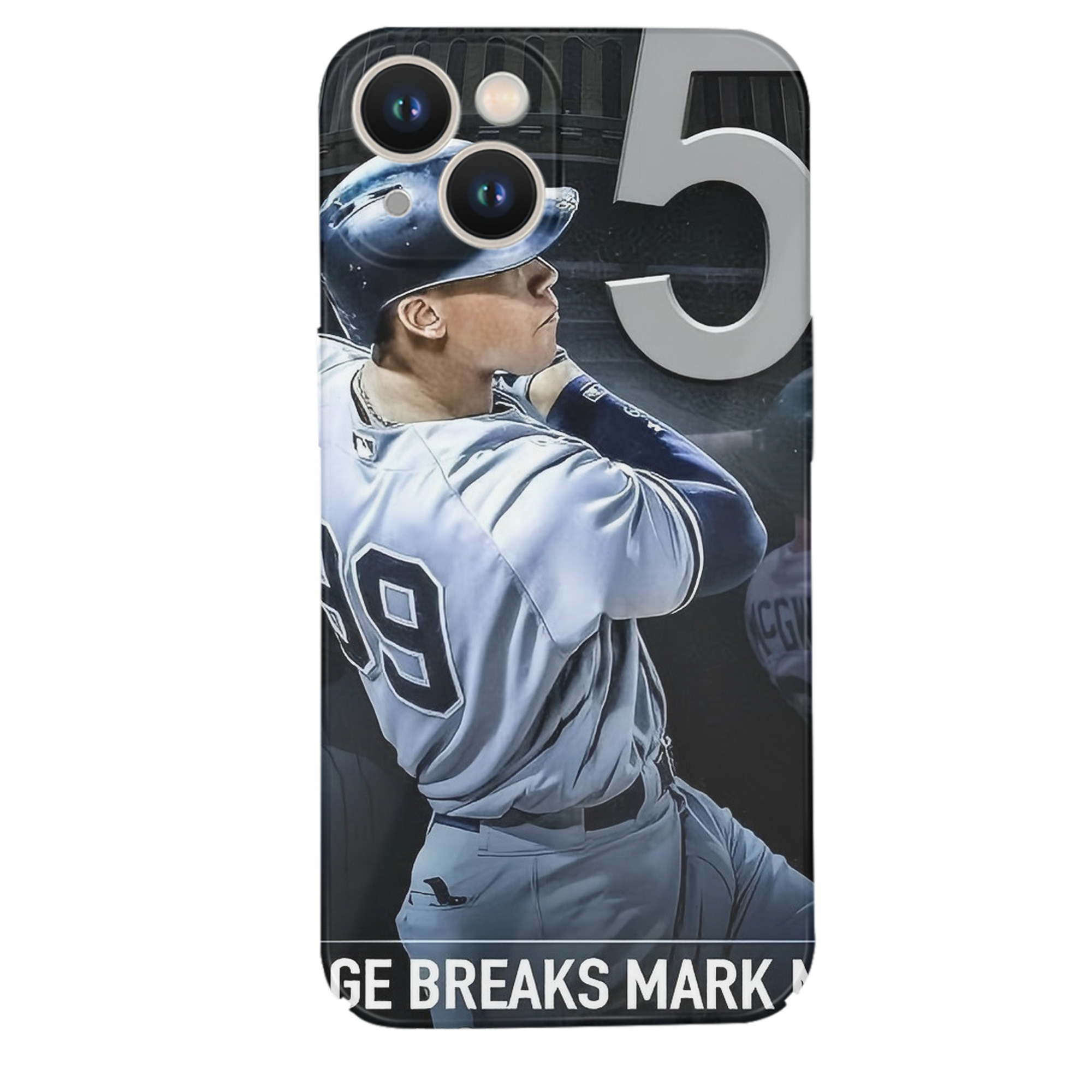 Aaron Judge 50 Home Runs 6 IPhone 14 Series Full-Cover Hard Case – Shockproof With Raised Camera Protection – Precise Cutouts, Wireless Charging Compatible – Durable, Anti-Yellowing, Easy To Clean